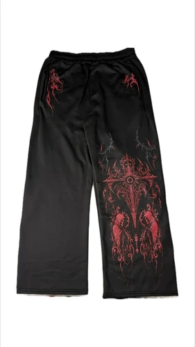 Imagen 2 del producto Pantalones de deportes nuevos, moda de venta al por menor, Hip-hop, Retro, a rayas, informales, pierna recta, pantalones anchos para hombres, pantalones de moda Harajuku Y2K