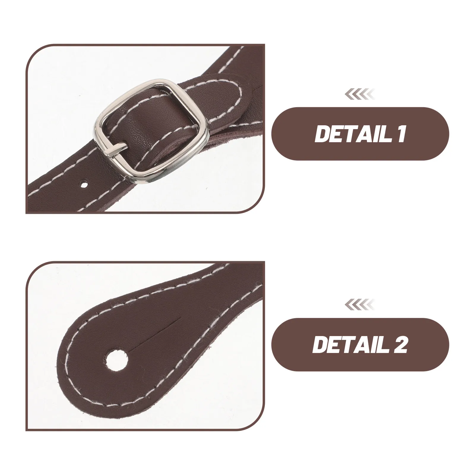 2Pcs Spur Straps Brown Adjustable Unisex for English Riding Horse Gear Boots Equestrian Equipment Mens Womens