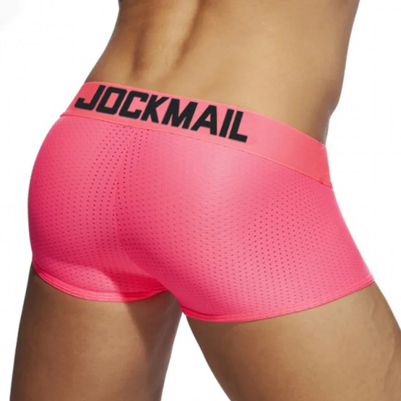 Jockmail Mesh Quick-Drying Panties Men\'s Boxers Ice Silk Breathable Youth Boxer MenTrousers Fashion Brand Sexy Lingerie for Men