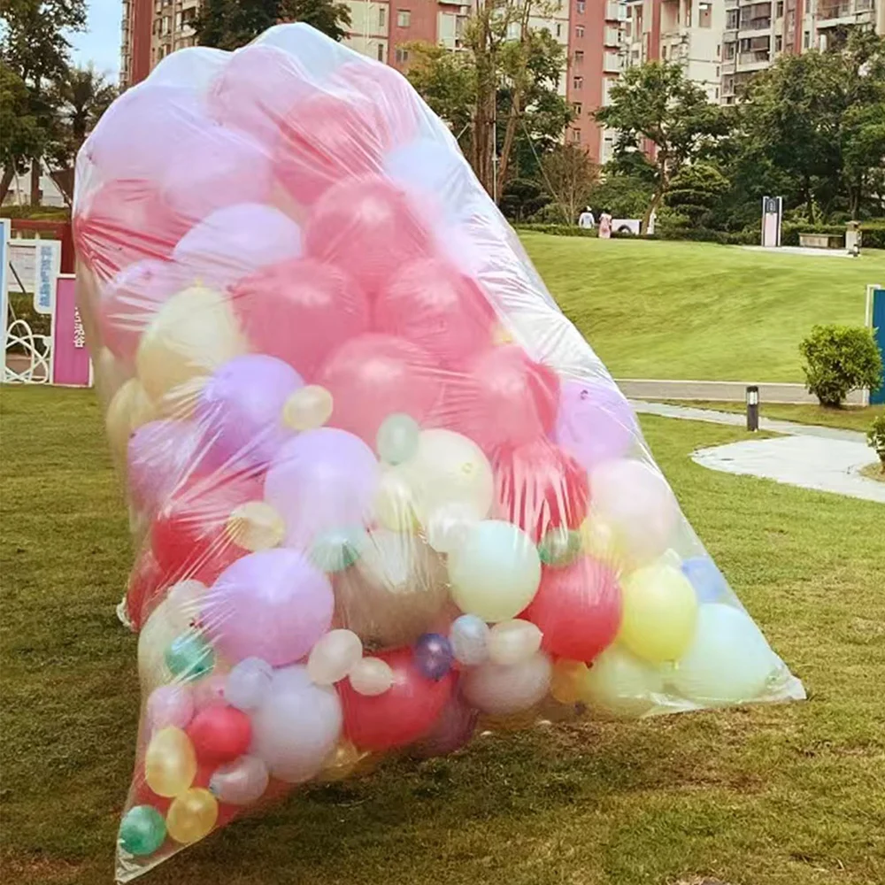 

15x2.5m Balloon Storage Bags Clear Balloon Transport Bags Giant Carrying Storage Bag Transport Drawstring Plastic Balloon Bags