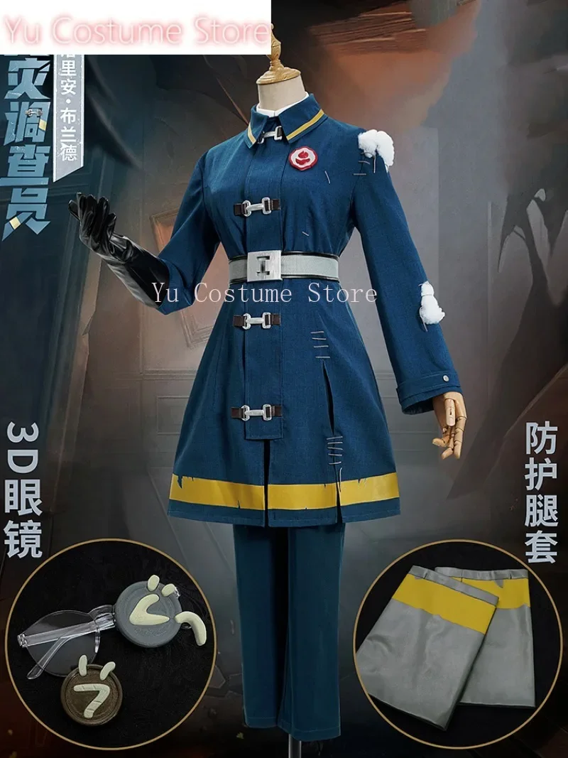 Yu Costume Identity V Florian Bland Fire Investigators New Survivor Game Suit Cosplay Costume Halloween Party Role Play Outfit