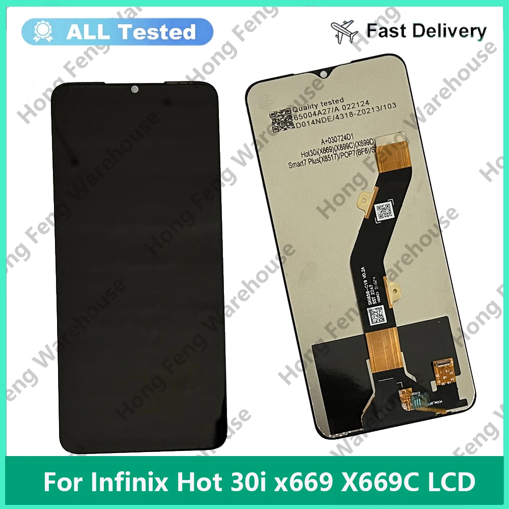 

For Infinix Hot 30i X669 X669C Hot30i NFC X669D LCD Display Touch Screen Digitizer Assembly With Sensor LCD Parts