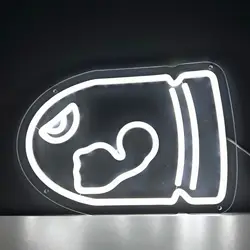 Gamer LED Neon Sign Bullet neon sign Dimmable USB powered Wall Decor for Bedroom Gamer Room Decor Gift for Boy Man