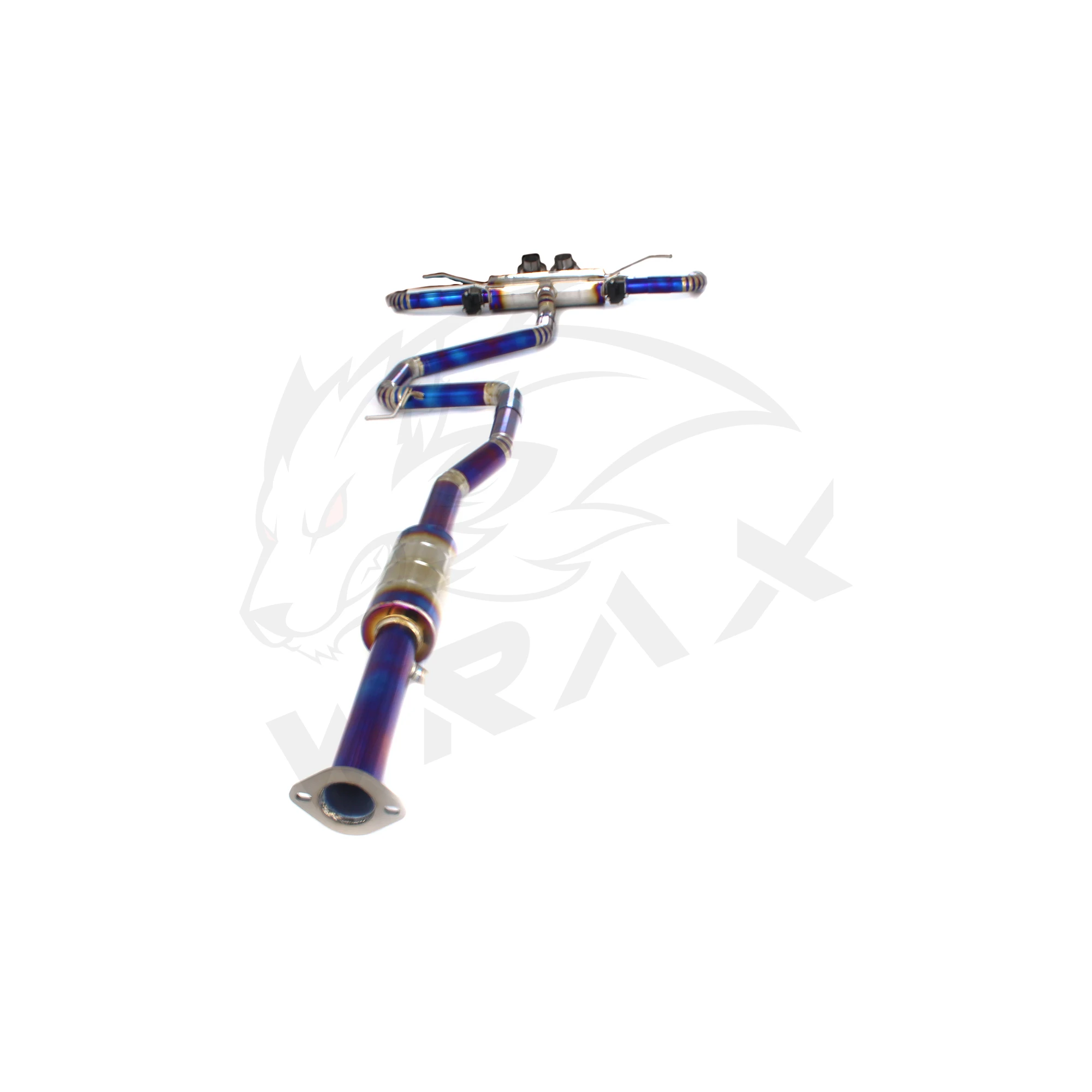 نظام عادم WRAX Tanium عادم Catback لـ A2019 Ford Focus (الجيل الرابع Mk4) نظام عادم الصمام مع كاتم الصوت