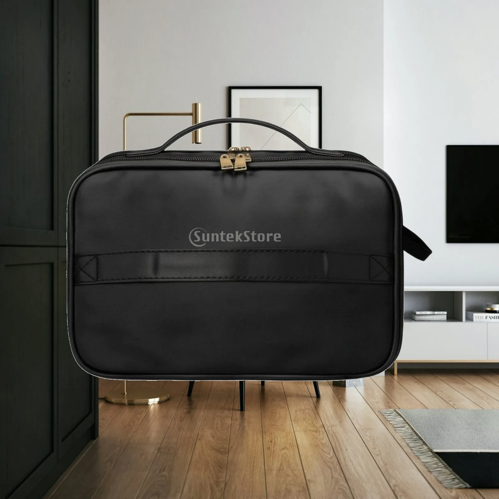 Travel Toiletry Bag Structured Toiletry Bag with Handle Double-Zipper Long-Lasting for Travelers, Business Trips, Gym