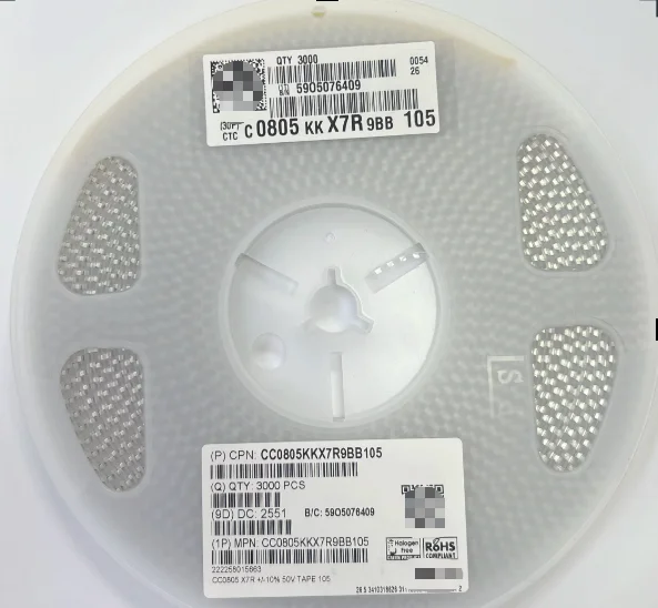 

Конденсатор CC0805KKX7R9BB105 1UF(105) 0805 10% 50В (3000 шт./1 катушка) — оригинальный, в наличии на складе.