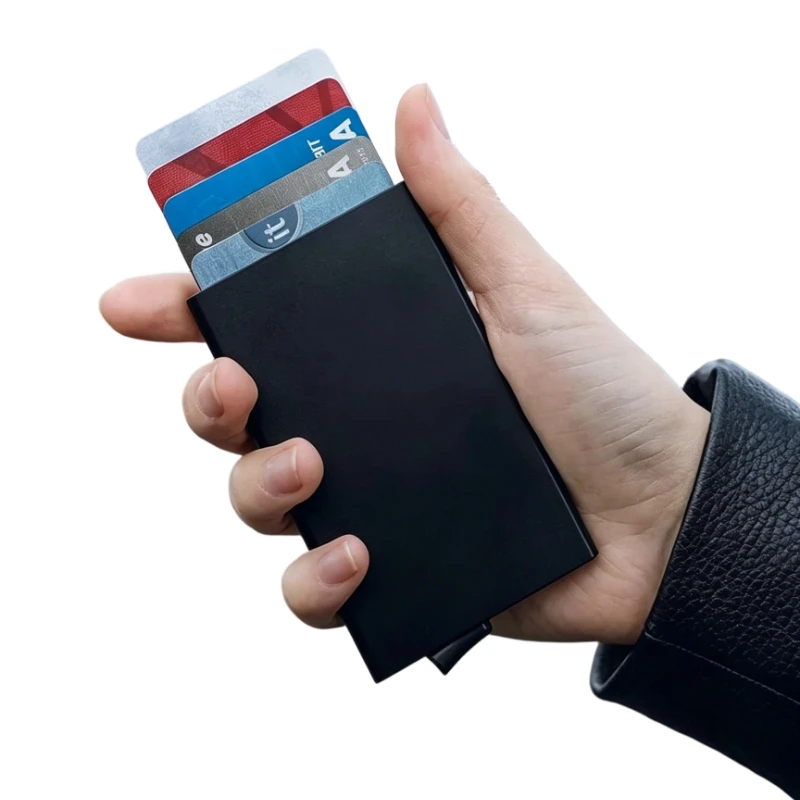 Wallets RFID Blocking Credit Card Holder Purses for Women Ultra Thin Slim Pop Up Card Case Mini Bags Coin Purse Wallet Women Man