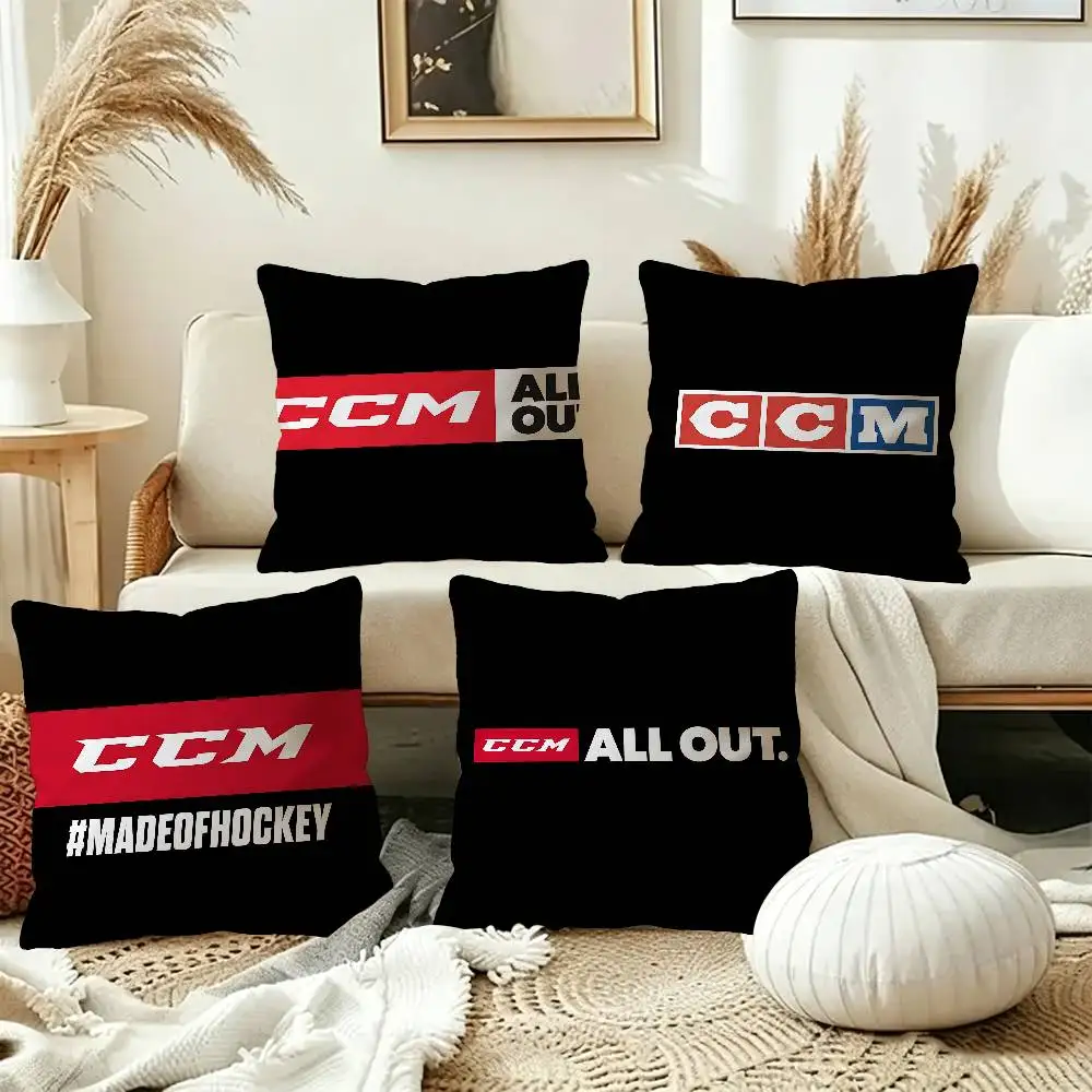 CCM Retro Ice Hockey Logo Cushion Cover Decorative Pillow Sofa Home Decor case pillow cases