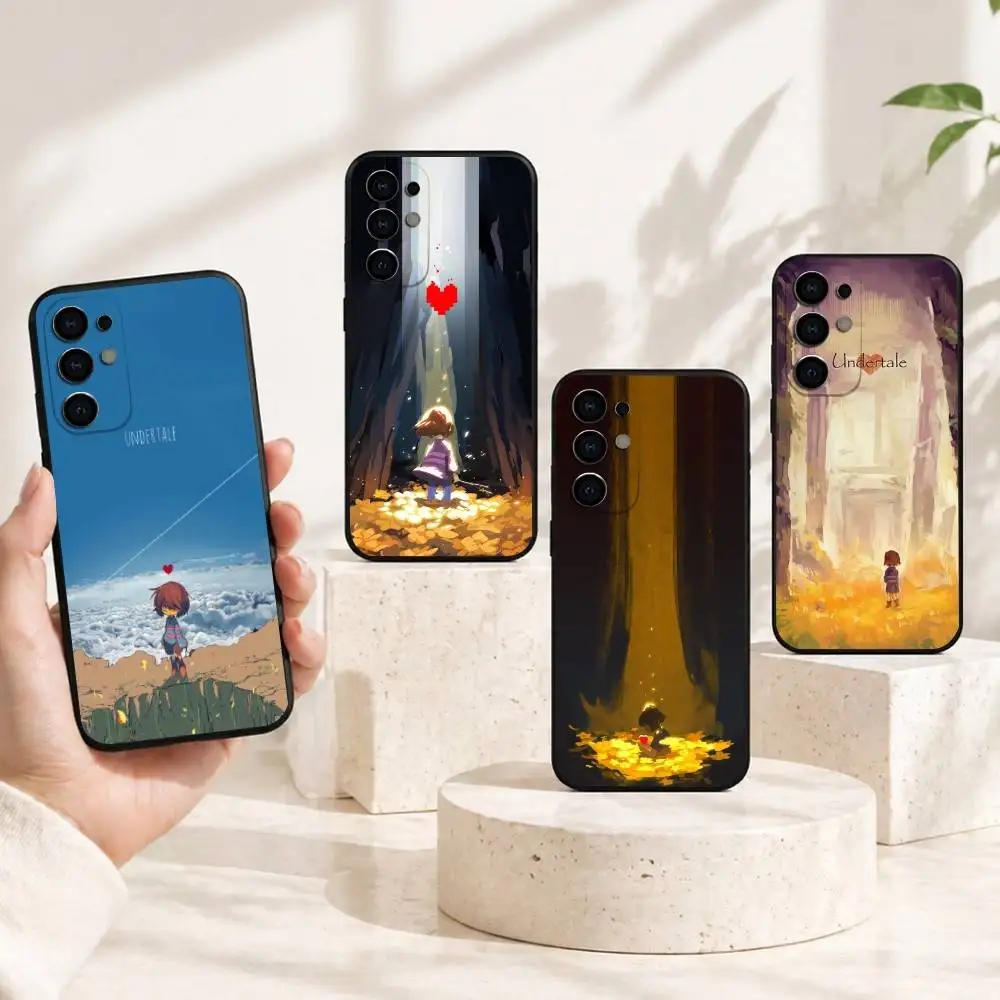 

C-Classic game U-Undertale F-Frisk Phone Case Black Silicone Soft For Samsung S25,S24,S21,S22,S23,S30,Ultra,S20,Plus,Fe,Lite