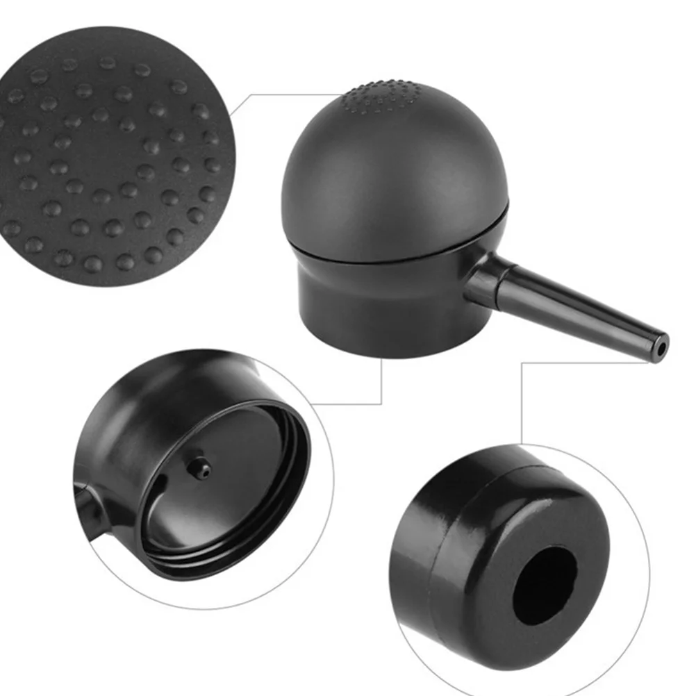 

1pc Professional Hairdressing Powder Sprayer For Hair Building Fiber Application Glass Stainless Steel Rubber Lightweight Anti