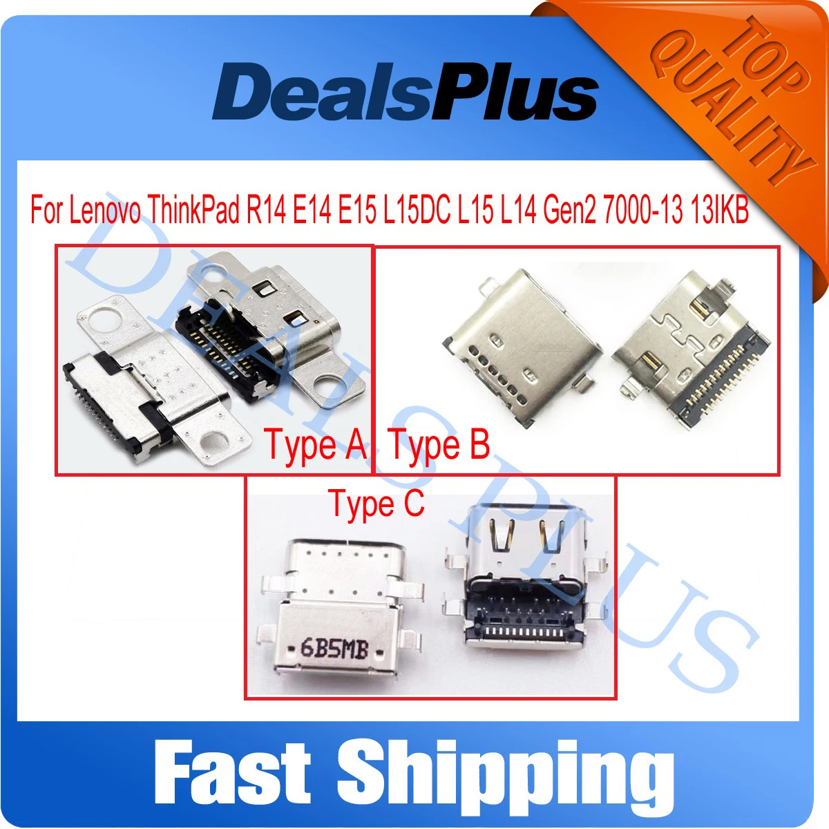 Conector de alimentación USB tipo C para Lenovo ThinkPad R14, E14, E15, L15DC, L15, L14, Gen2, 7000-13, 13IKB, nuevo
