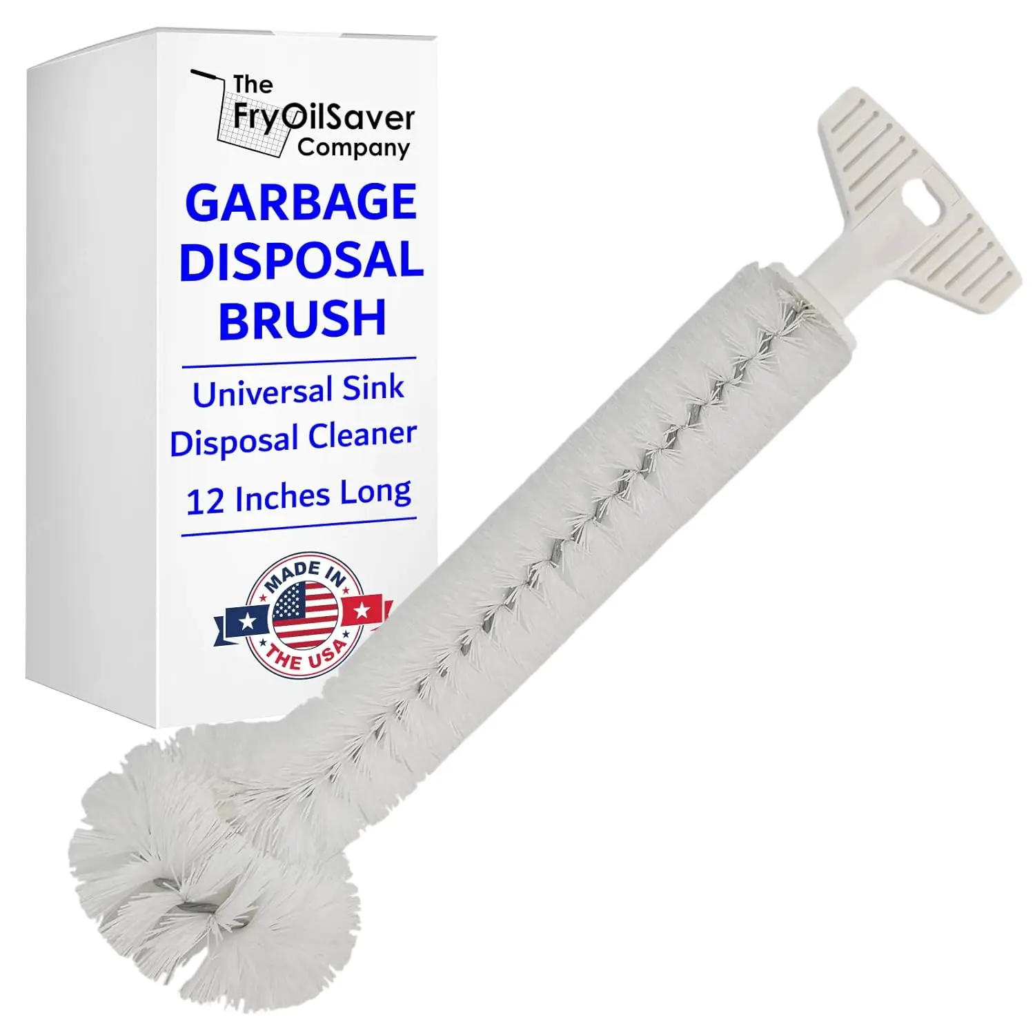 

Universal Garbage Disposal Cleaner and Deodorizer, 12" Long Sink & Drain Brush Cleaner for Eliminating Residues & Odor, Sturdy T