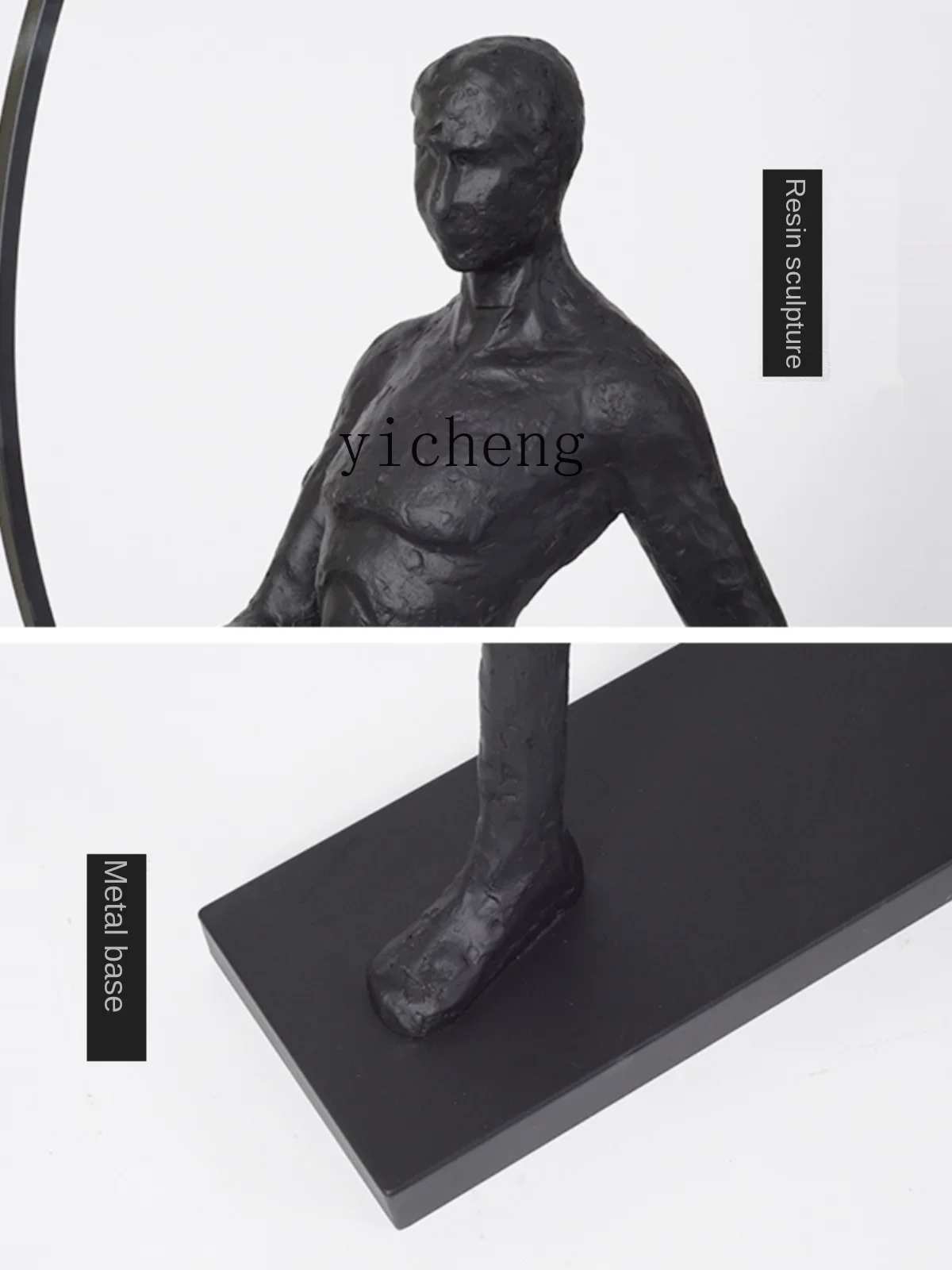 Modern Large Figure Floor Cast Iron Sculptured Ornaments Hotel Lobby Corridor Aisle Exhibition Hall Artwork