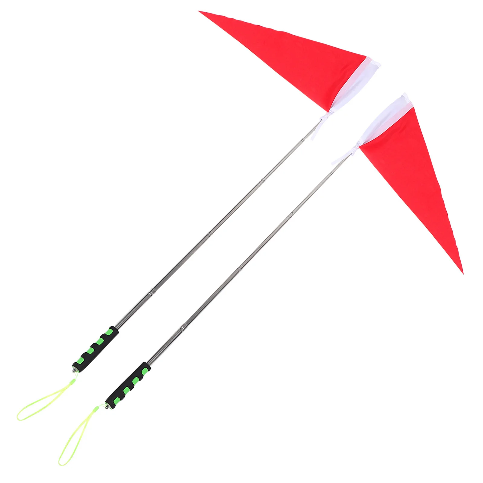 

2pcs Guide Flags For Tour Leaders Lightweight Portable Flag Banners For Outside Outdoor Activities Handheld Triangle Training