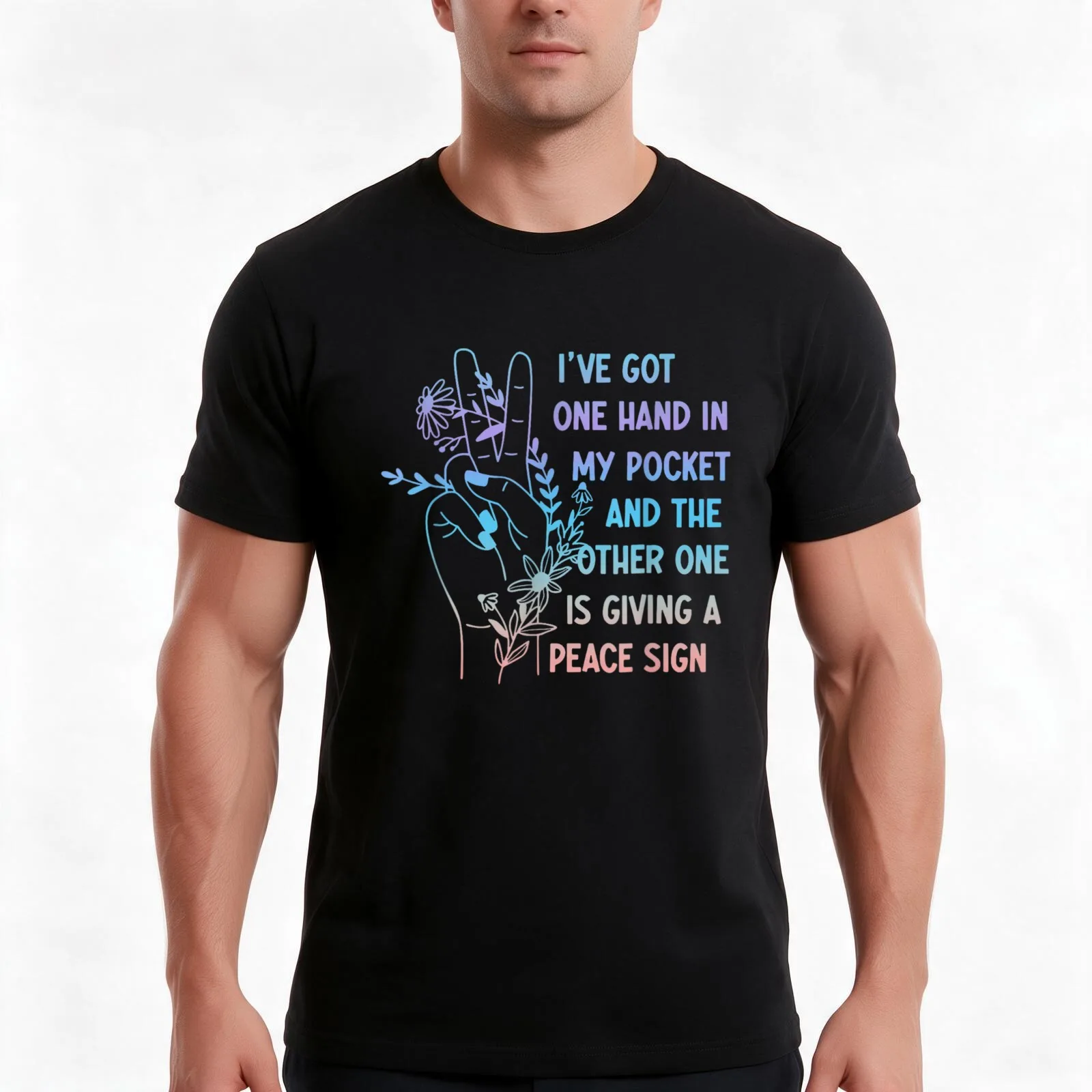 Hand In My Pocket And The Other One Is Giving A Peace Sign Alanis Morissette Gift For Men Women T-Shirt, Vintage Graphic Print
