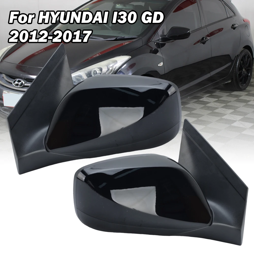 3 Wire Side Rearview Mirror Assembly For Hyundai I30 GD 2012 2013 2014 2015 2016 2017 Black Door Rearview Mirror Car Accessories