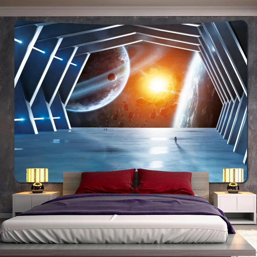 Future Punk Sci-fi Style Pattern Fashion Home Decoration Tapestry Living Room Bedroom Tapestry