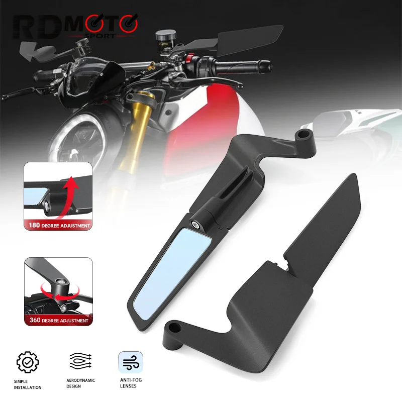 

Newlest Motorcycle Modified Rotating Rearview Mirror Adjustable Side Mirrors Wind Wing For CB750 Hornet X-ADV 750 CB650R CB1000R