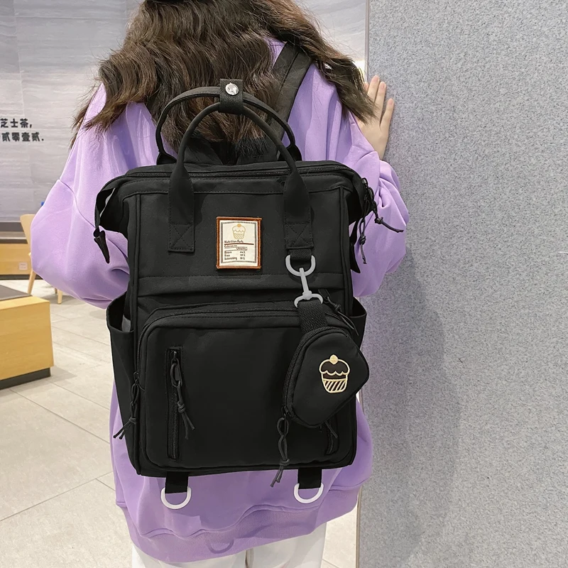 

Backpack Female college students Korean harajuku Ulzzang simple backpack INS new high school junior high school backpack