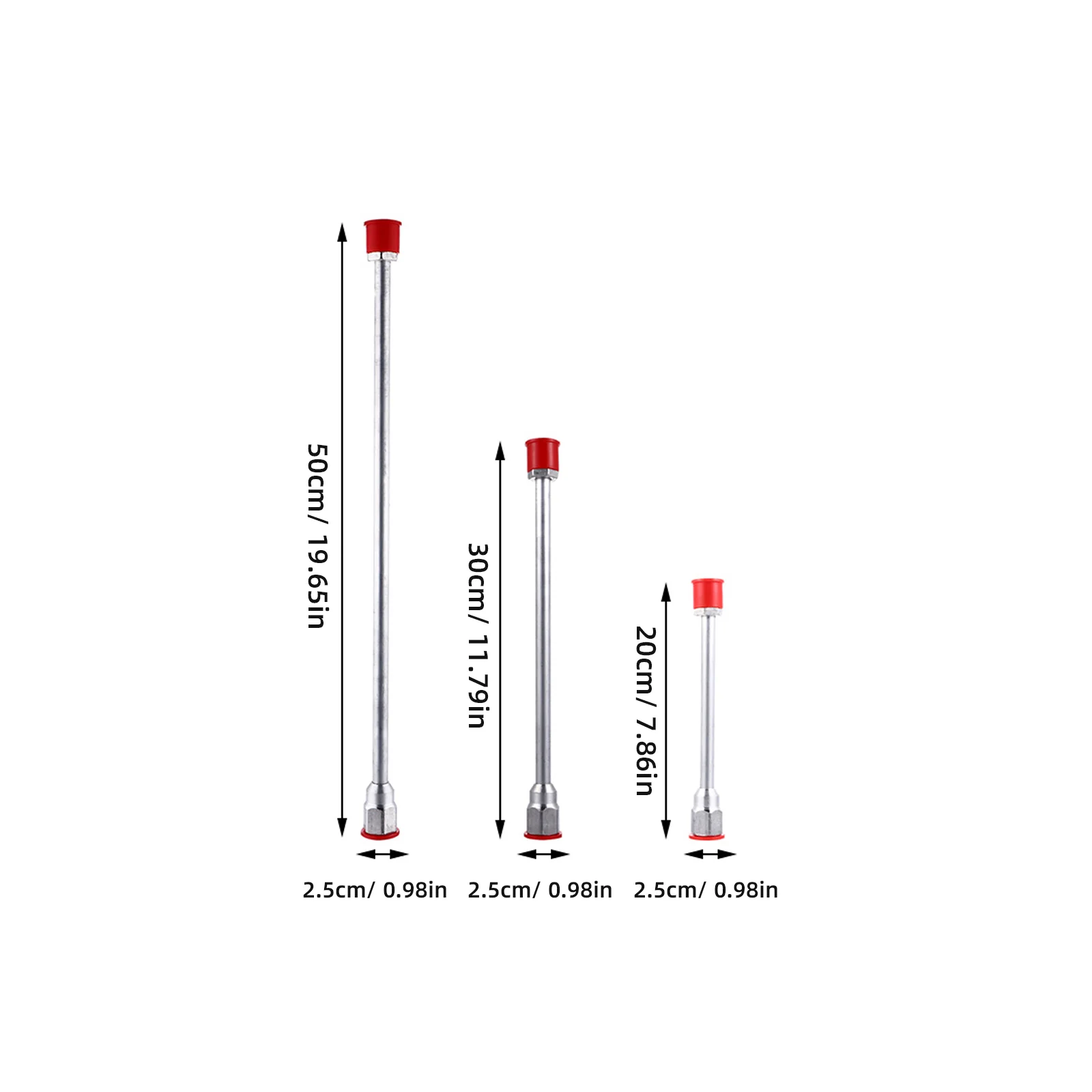 3 個のスプレー延長ポール 3 つのエクステンダー コンバーター プラグ ステッカー エア ペイント ロッド ノズル
