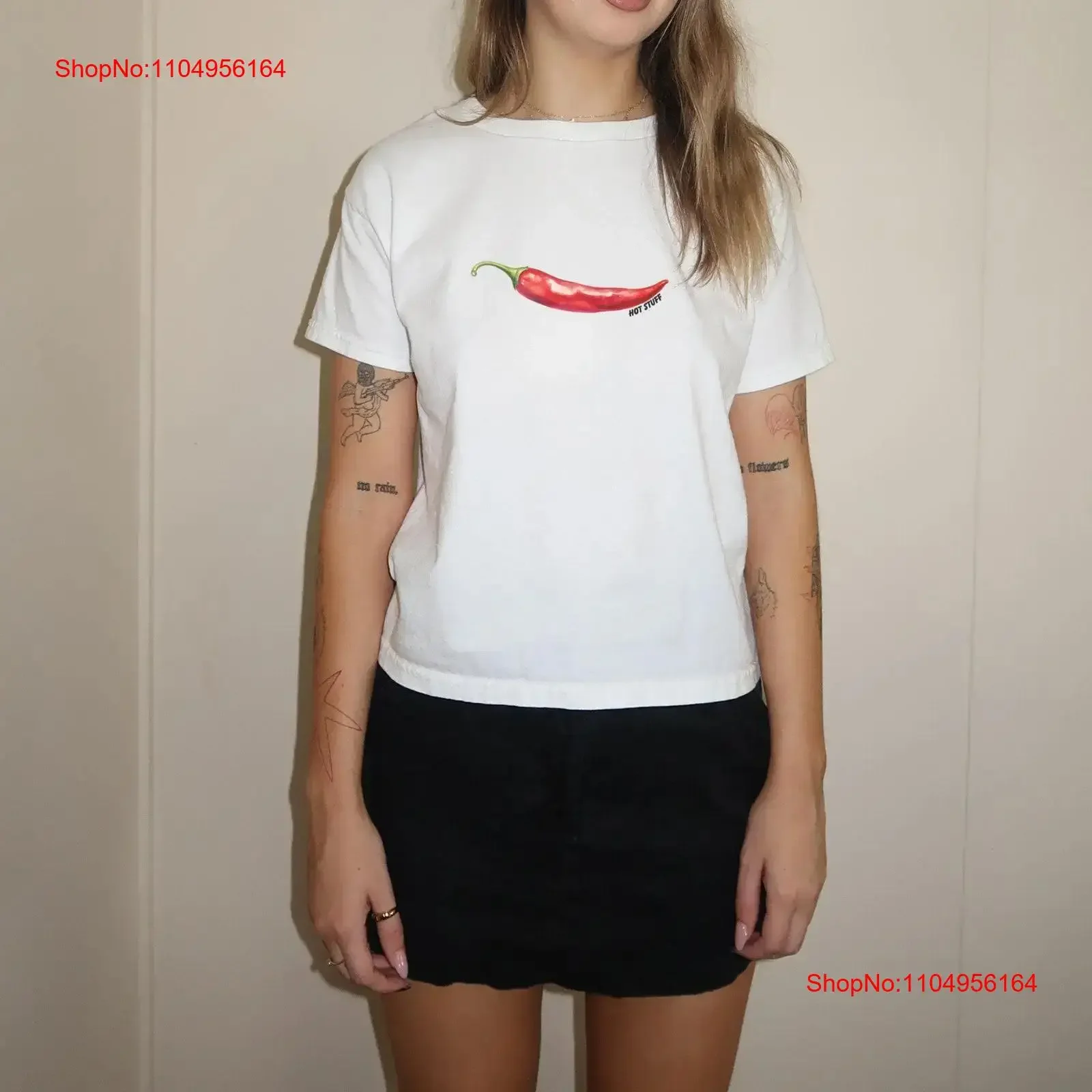 

Chilli Pepper T Shirt Baby 90s Y2k Coquette s for her vintage Washed Versatile Comfortable graphic Casual Unisex Breathable