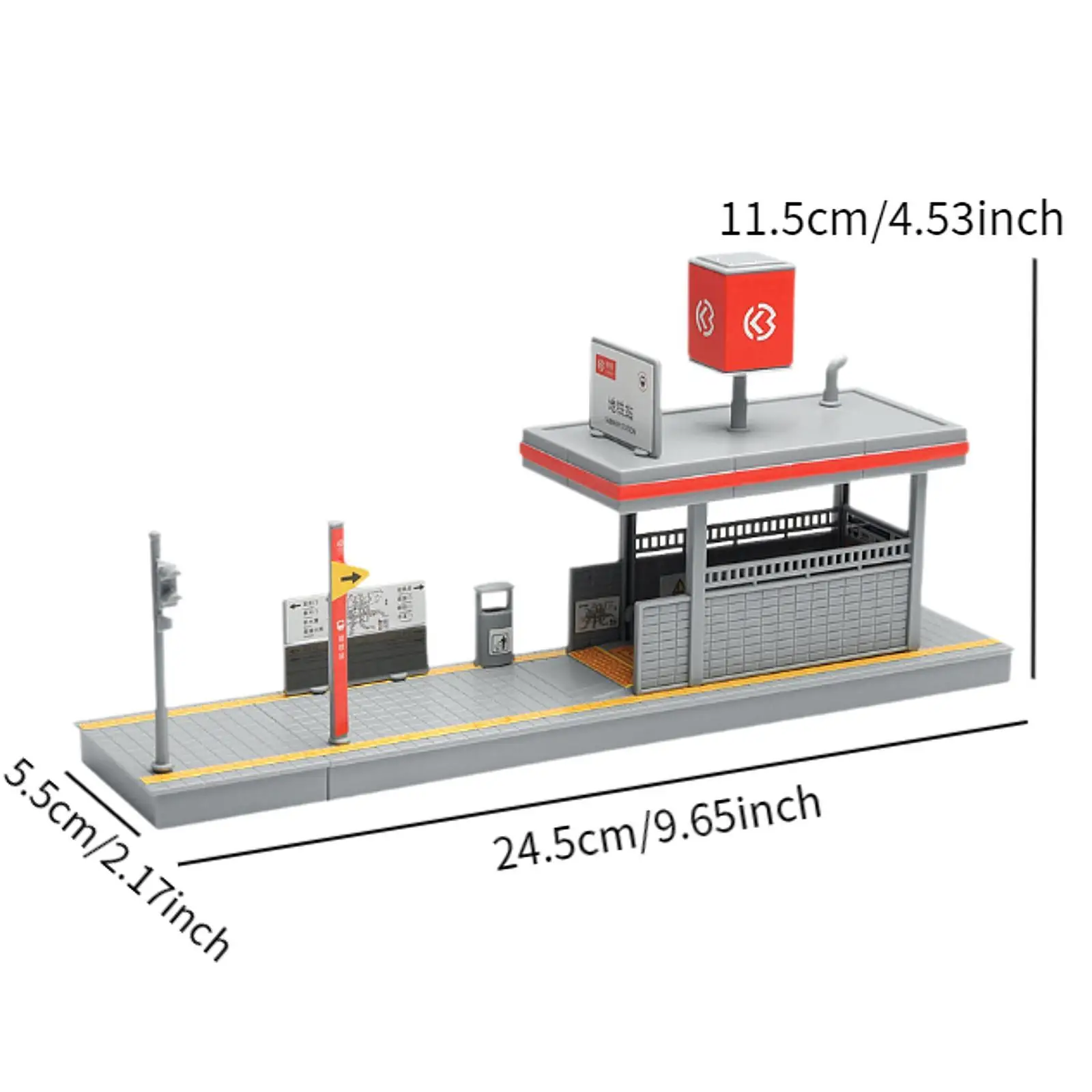 DIY-montage 1:64 Metro Station Model 3D-puzzels DIY-ambachten Bouwlandschap Benodigdheden voor modelspoor Diorama Accessoire-indeling