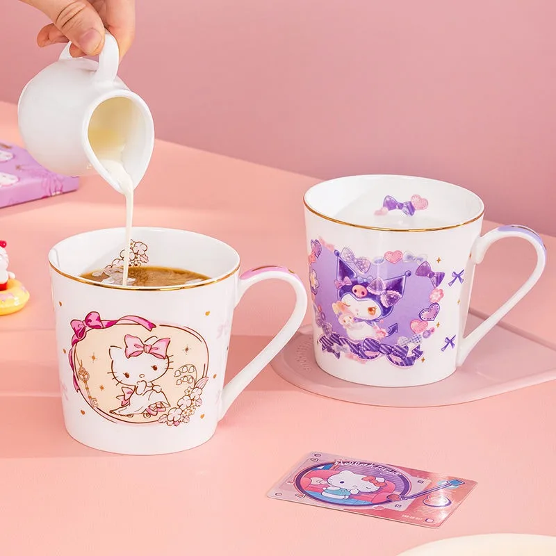مرحبا كيتي سينامورول أنيمي Kawaii سانريو كوب ماء لطيف الكرتون زجاجة القهوة المنزلية سينامورول هدايا عيد ميلاد للأطفال