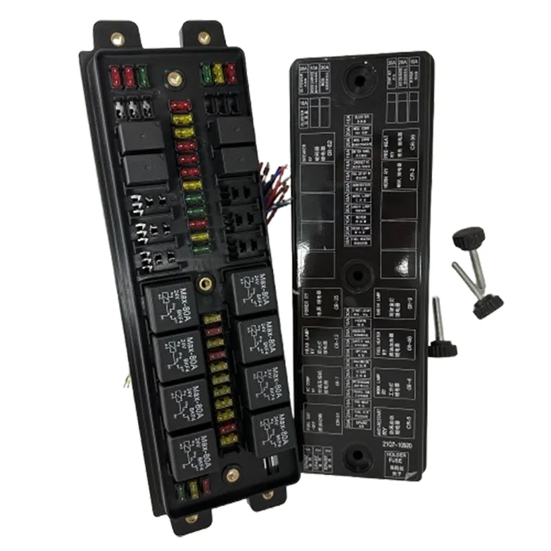 

A82E-Для Hyundai R140 HX220 Блок предохранителей экскаватора с заменой крышки капота 21Q7-10920, 21Q7-10910, аксессуары для двигателя