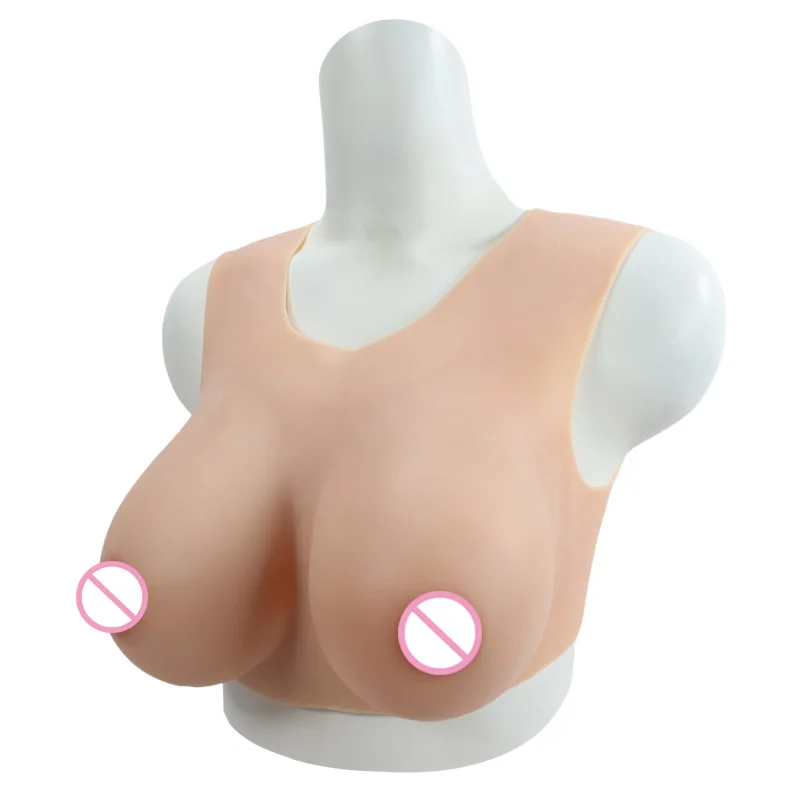 MUSIC POET Crossdress for Men Beginner Fake Silicone Breast Forms Huge Boob B/C/D/E/G Cup Transgender Drag Queen Shemale Cosplay