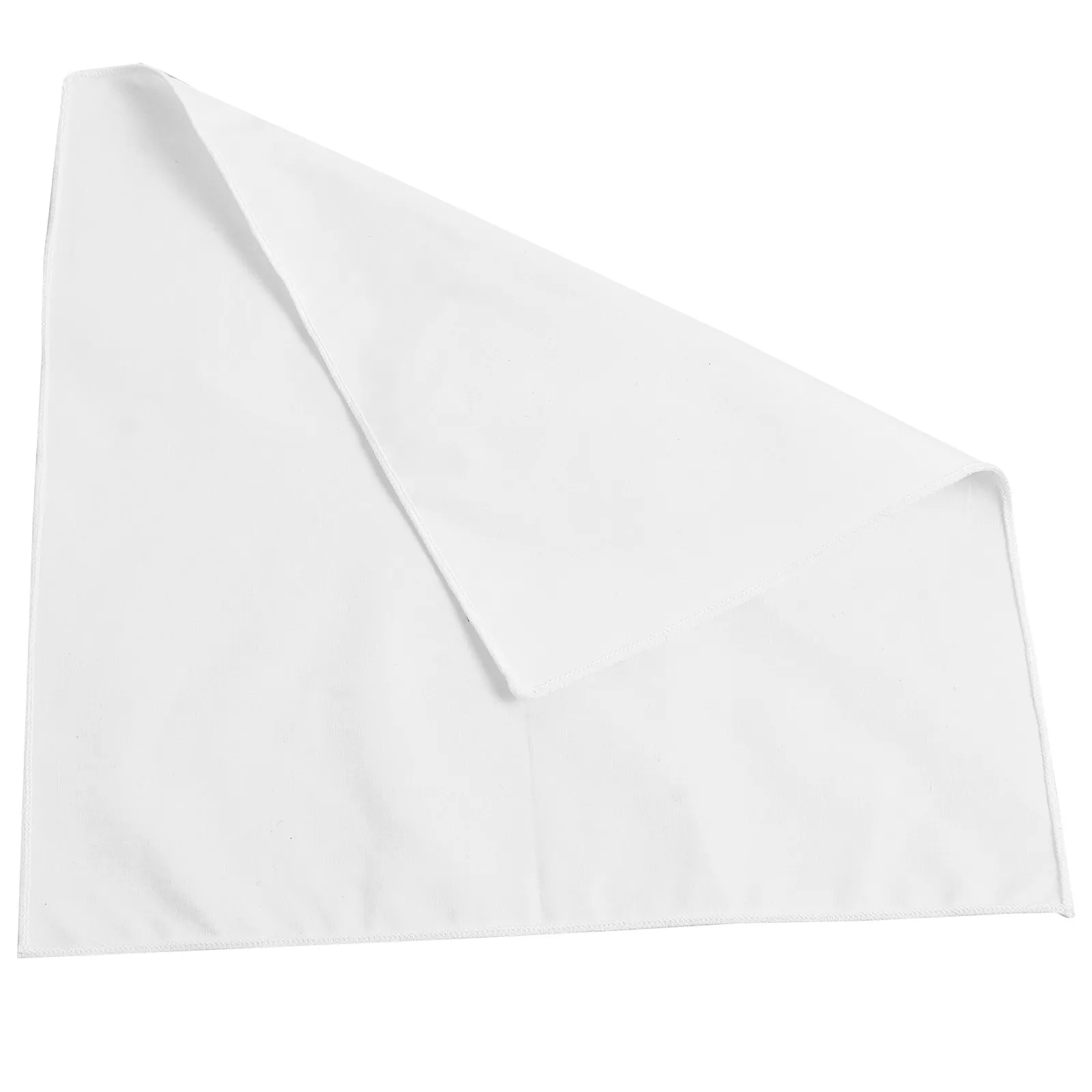 1Pcs Men Handkerchief Cotton White Simple Square Sweat-Absorbent Pocket Towel Multi-Function Handkerchief Daily Use