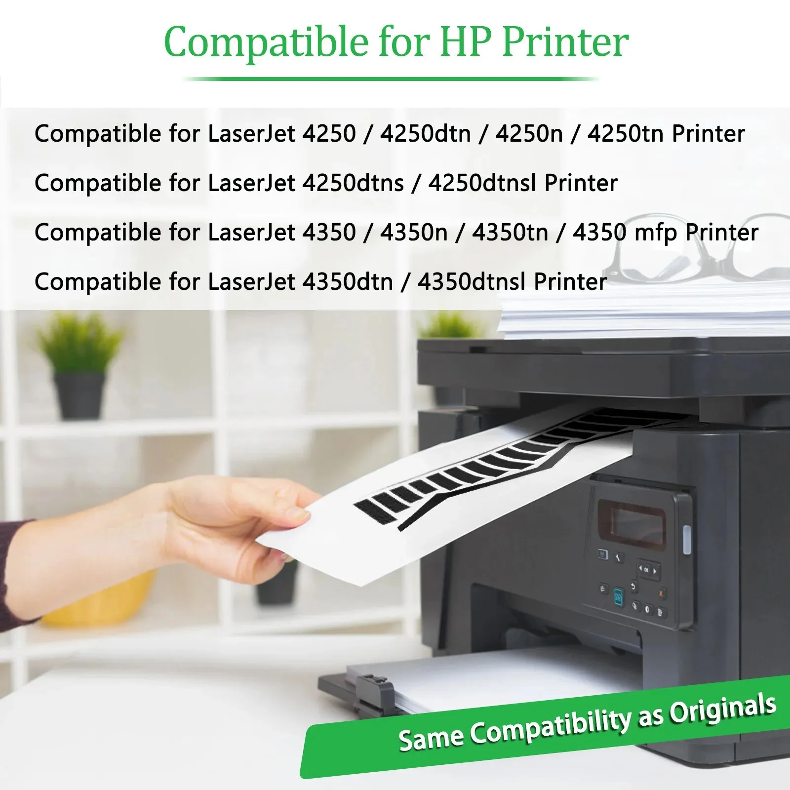 خرطوشة حبر متوافقة مع Greencycle ، متوافقة مع HP x Q5942X Q1338A ، تستخدم مع طباعة Laserjet 42250n 4250TN