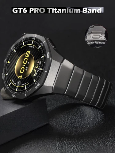 Correa oficial de titanio 1:1 sin espacio para Huawei Watch GT 6 Pro, pulsera de Metal de lujo, correa especializada para Huawei Watch GT6 Pro