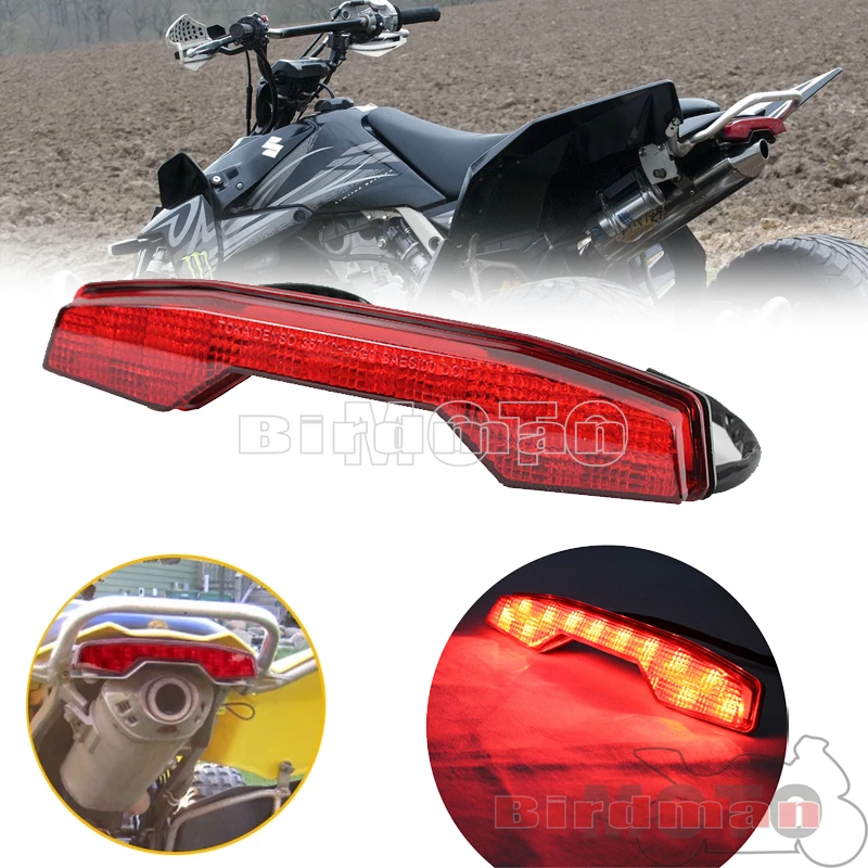 ATV Quad Bikes LED Brake Tail Light 12V Tailamp Assembly Rear Stop Lamp Red Lens For Suzuki LTR 450 400 LTR450 LTR400 All Years