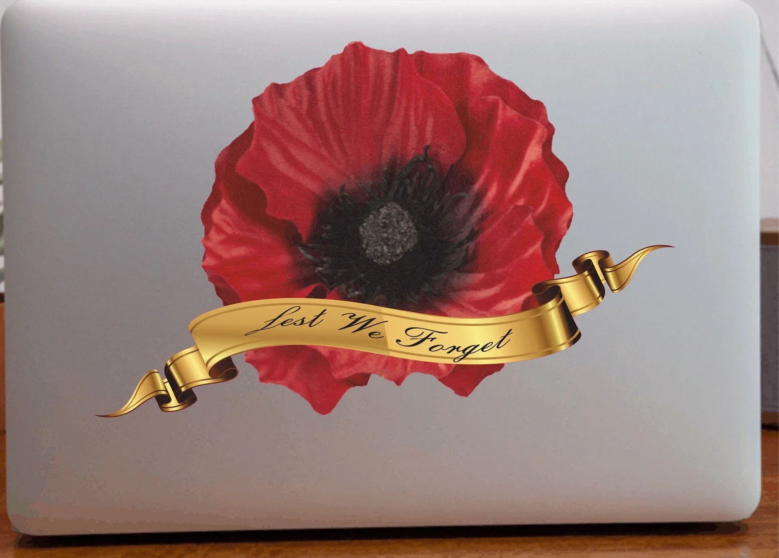 

For Red Poppy Flower Remembrance day Decals Car Stickers Wall Window Decoration Art