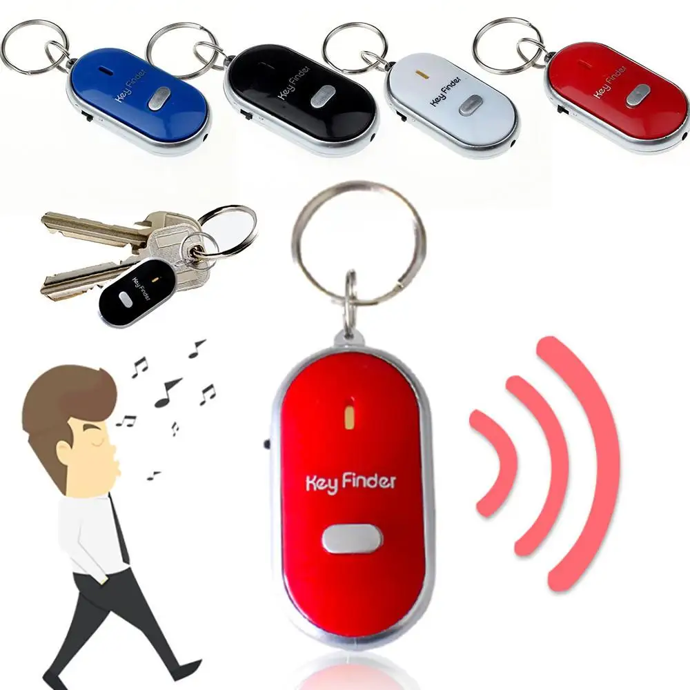 LED flashlight with remote control sound key chain loss locator beep and flash sound of looking for lost keys whistle