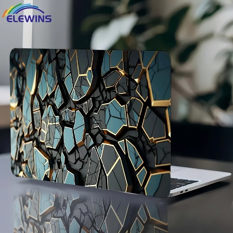 

2-Piece Broken Texture Pattern Laptop Art Decal Case, Universal Laptop Skin Sticker for Laptop, Car, Helmet, Motorcycle,