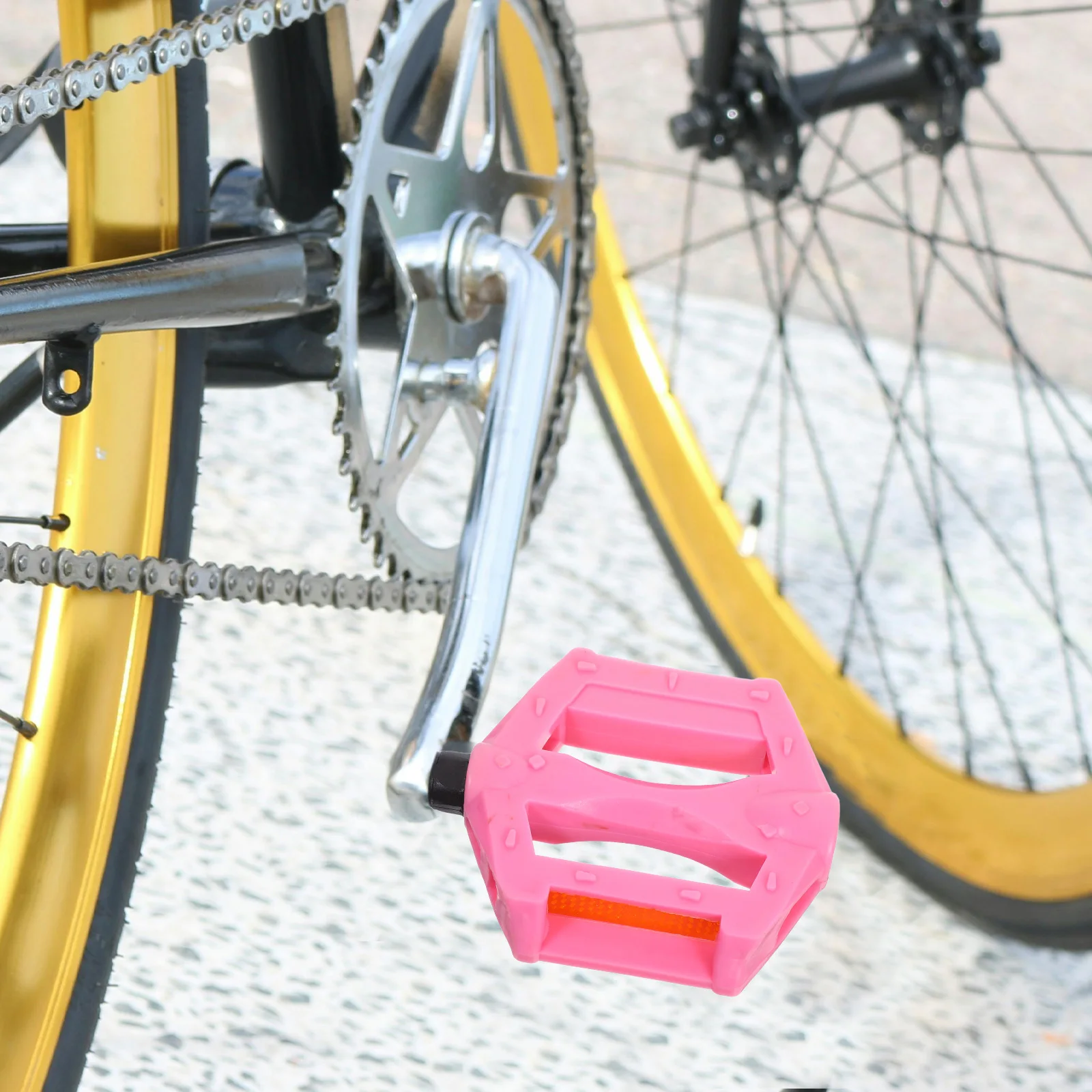 

Kids Bike Pedals Plastic Pink Bicycle Accessories Durable Material Easy Installation Stable Support Antislip Design Versatile