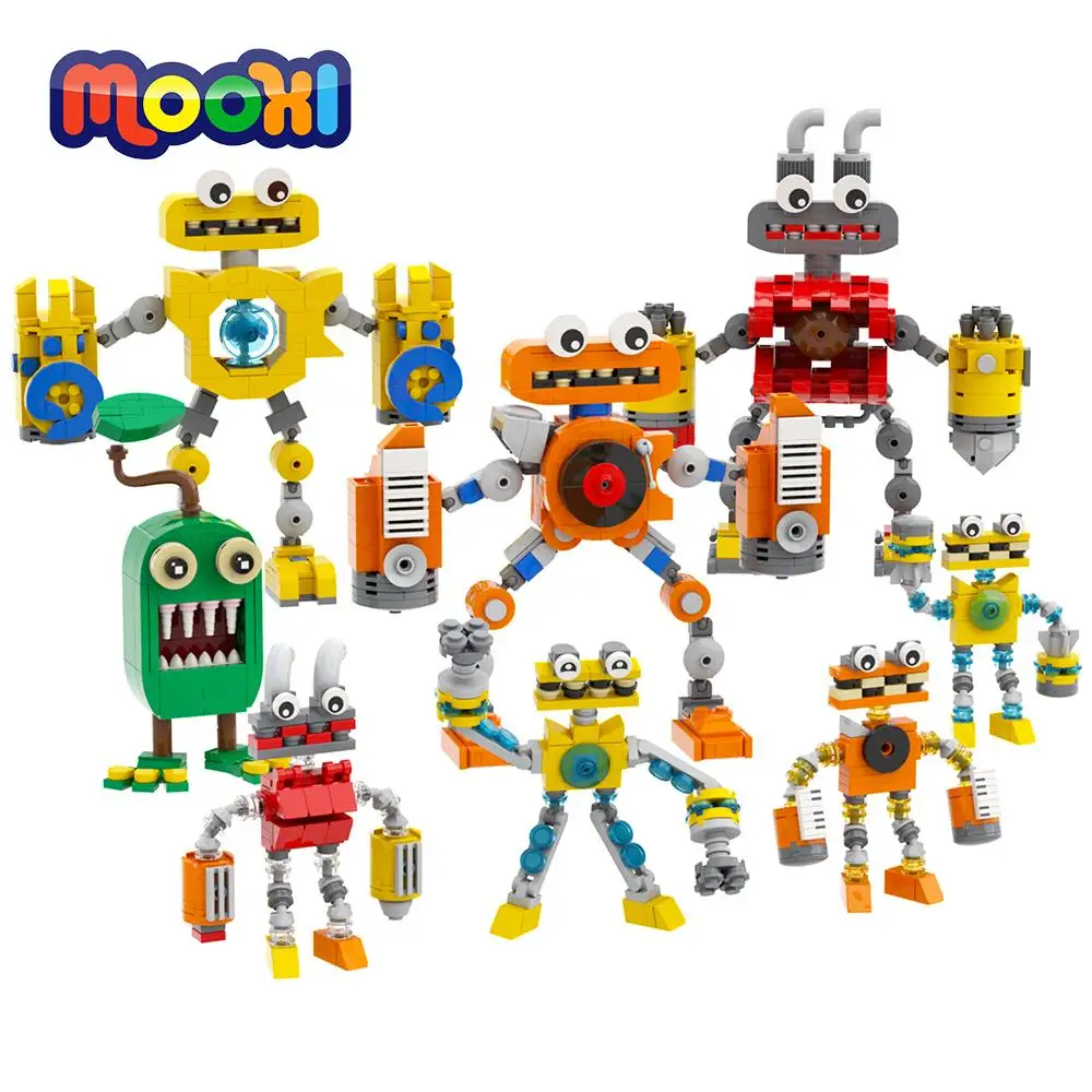 MOOXI My Singing Monsters Set MOC Brick Epic Rare Wubboox Furcorn Building Blocks Kids Cartoon Music Development Games Toys Gift