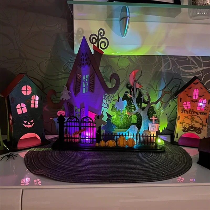 

XSXS-Halloween Декор Деревянный стол Знак Центральная часть Дом с привидениями Комплект для домашней вечеринки Отель Ведьма