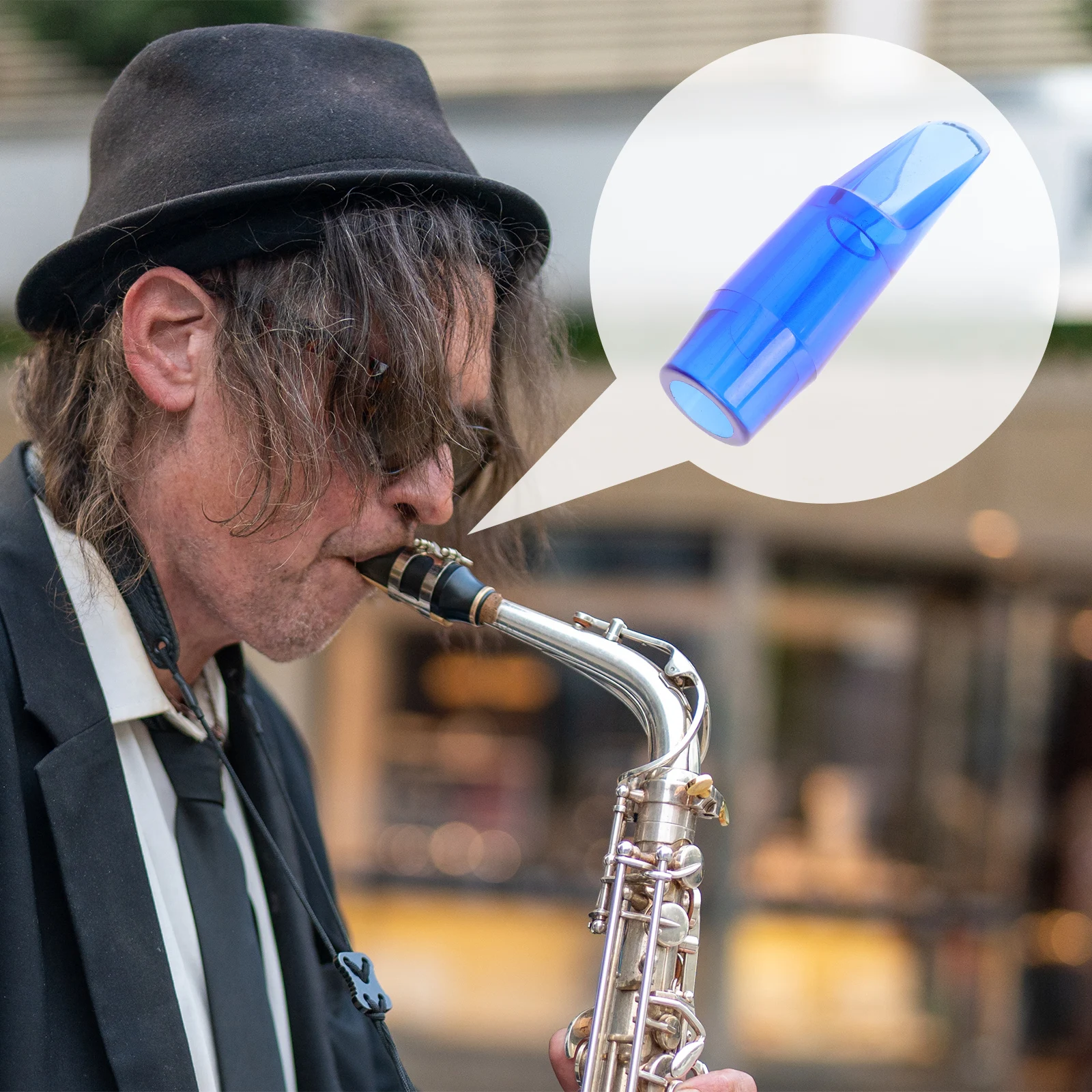 

Saxophone Mouthpiece For Alto Saxophone Transparent Durable Plastic Replacement Part Woodwind Instrument Accessory Tool