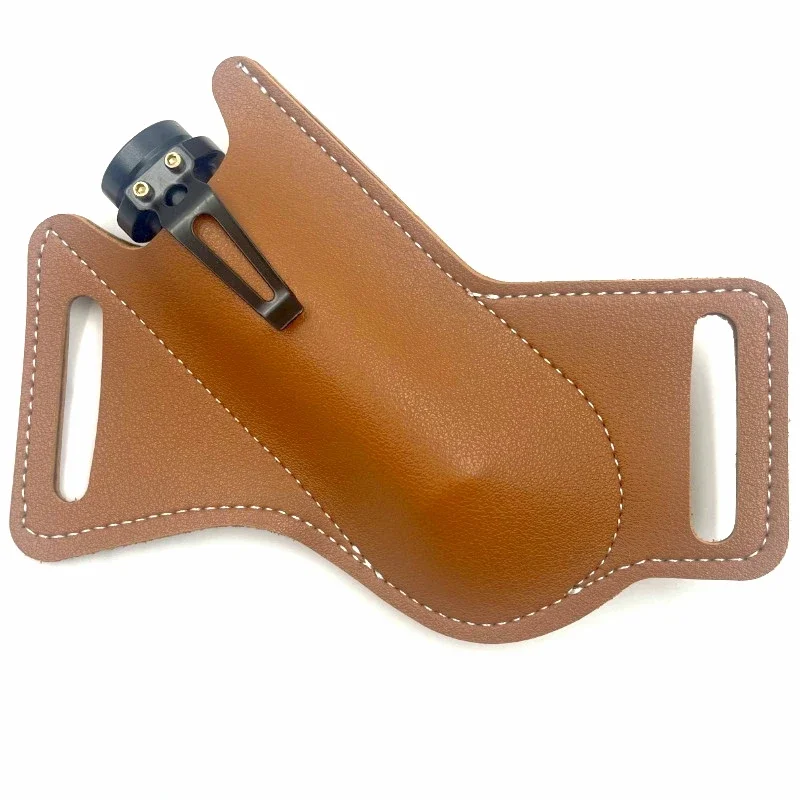 1pcs Leather Anti-scratch Storage Sheath Folding Flick Knife Waist Belt Clip Holder Pocket Knives Pack Tools for Camping