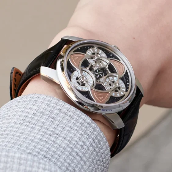 OBLVLO Мужские автоматические часы 42 мм Механические наручные часы 5ATM Водонепроницаемые сапфировые светящиеся вращающиеся маленькие циферблаты