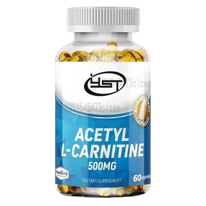 Acetil-L-carnitina 500 mg 60 cápsulas Cápsulas vegetarianas resistentes a ácidos Protege y optimizar la salud mitocondrária