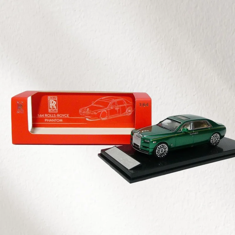 Scart diecast 1/64 escala rolls-royce liga modelo carros rolls-royce phantom 8i verde jogar veículos brinquedos para meninos presente caixa original