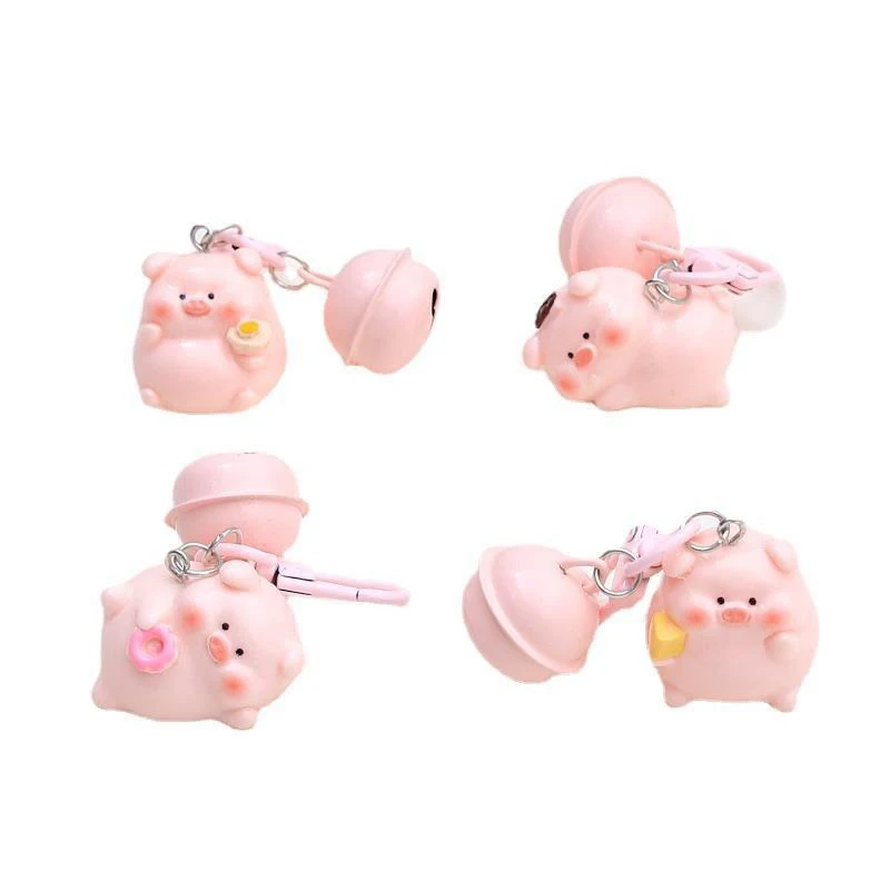 Multifunctional Three Dimensional Pink Pig Keychain Keyring Decorative Bag Pendant Pig Keychain Backpack Pendants