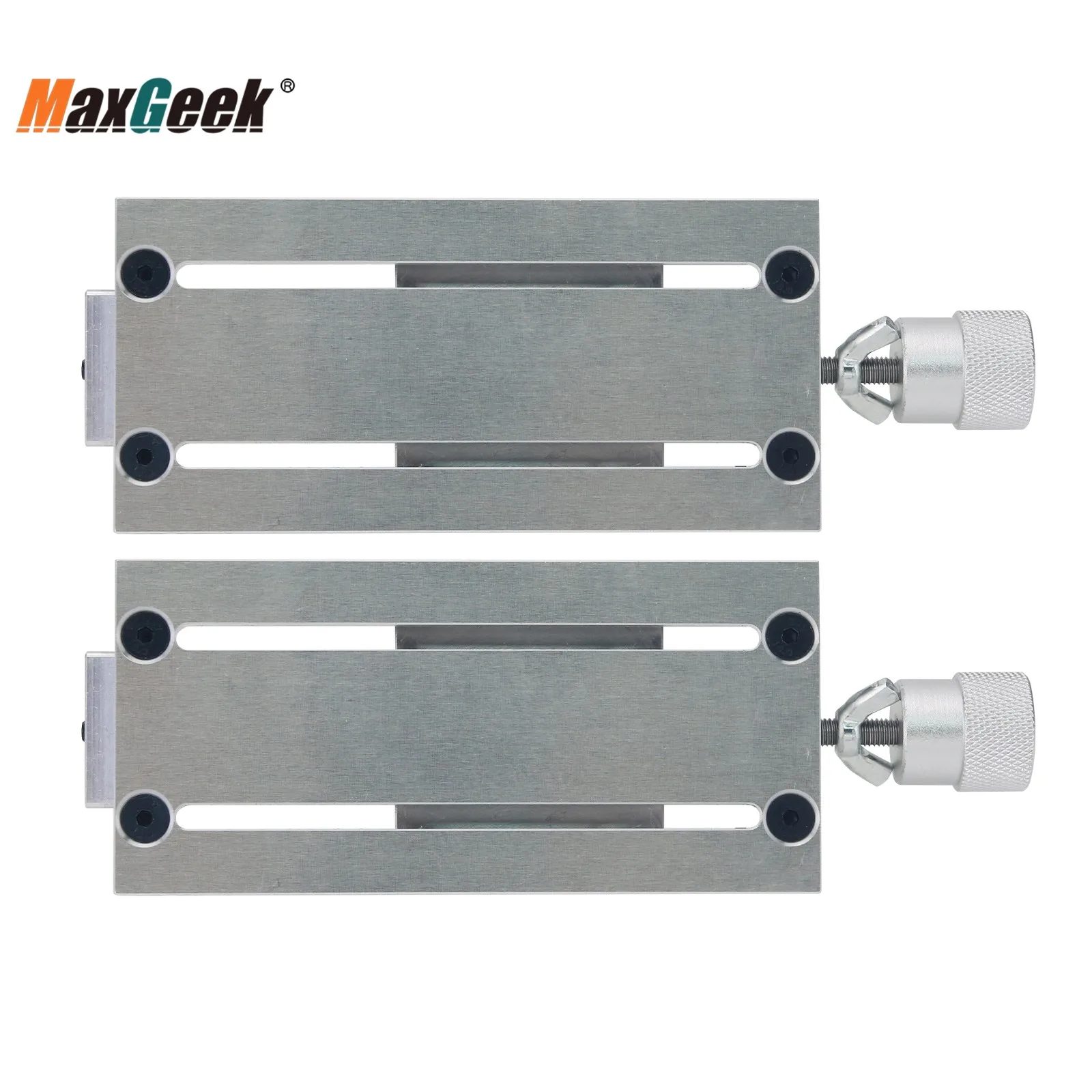 Maxgeek Precision Cross Mini Manueller Schiebetisch Linearschiene X/Y-Achsenplattform + B-Klemme für die CNC-Verarbeitung digitaler Steuerung