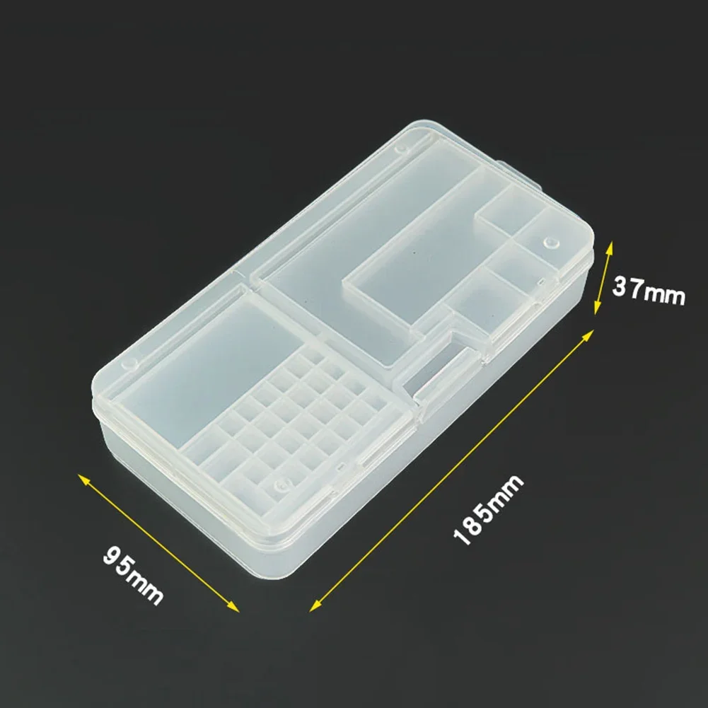 1pc Visible Plastic Fishing Lure Box Fishing Tackle Box Transparent Rectangle Storage Box Screw Holder Case Organizer Container