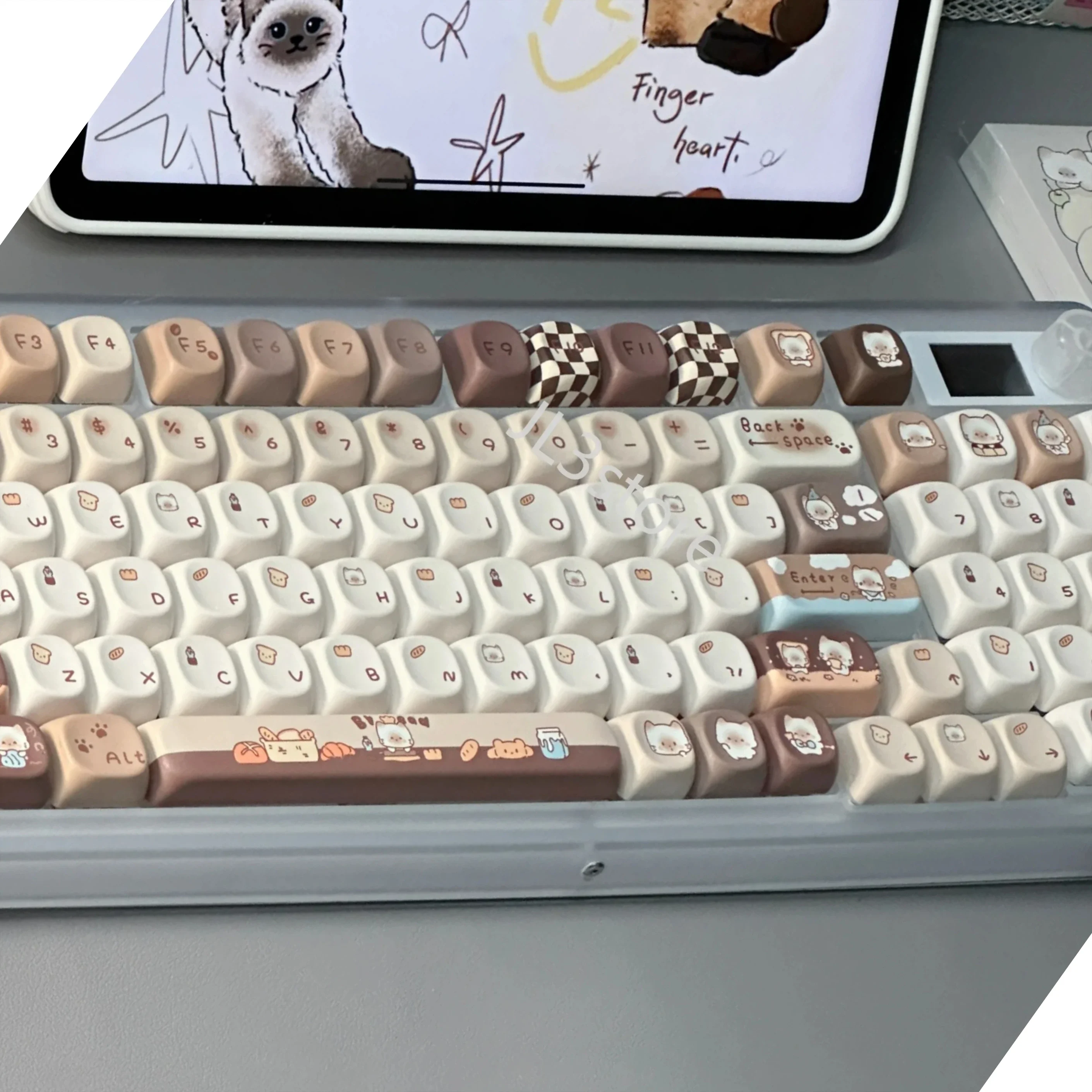 Keycap class moa keycap mechanical keyboard custom keyboard keycap cute round key bluetooth key