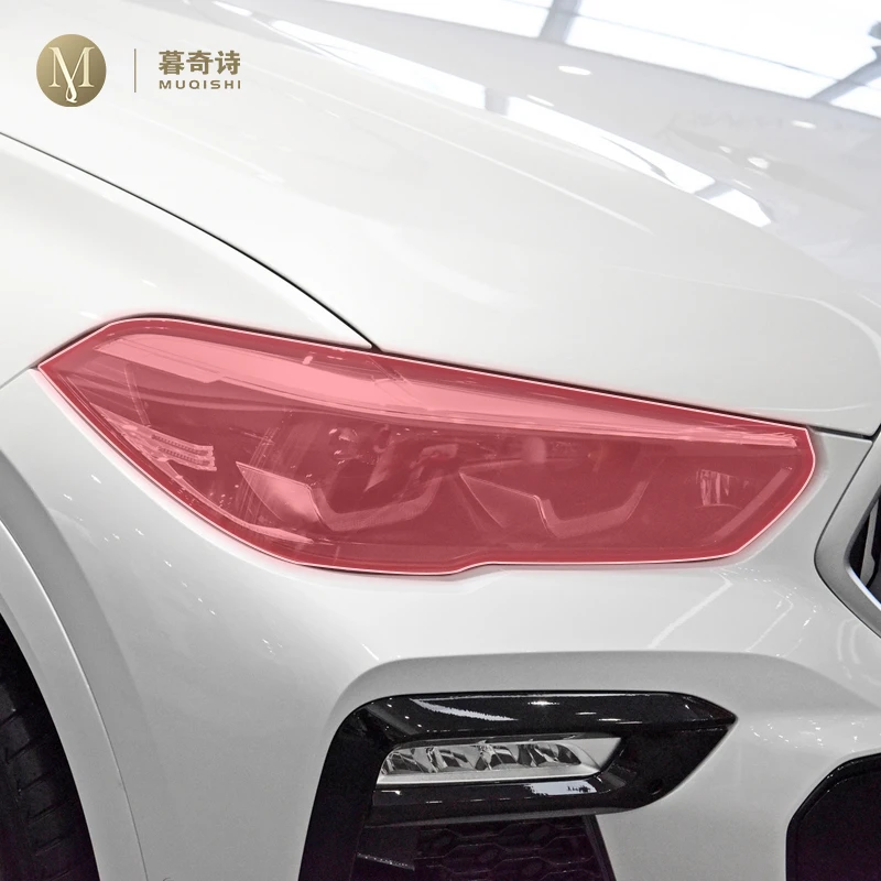 

Предварительно вырезанная внешняя фара автомобиля, устойчивая к царапинам защитная пленка из ТПУ, прозрачная/копченая черная для BMW G06 X6 2020-2023