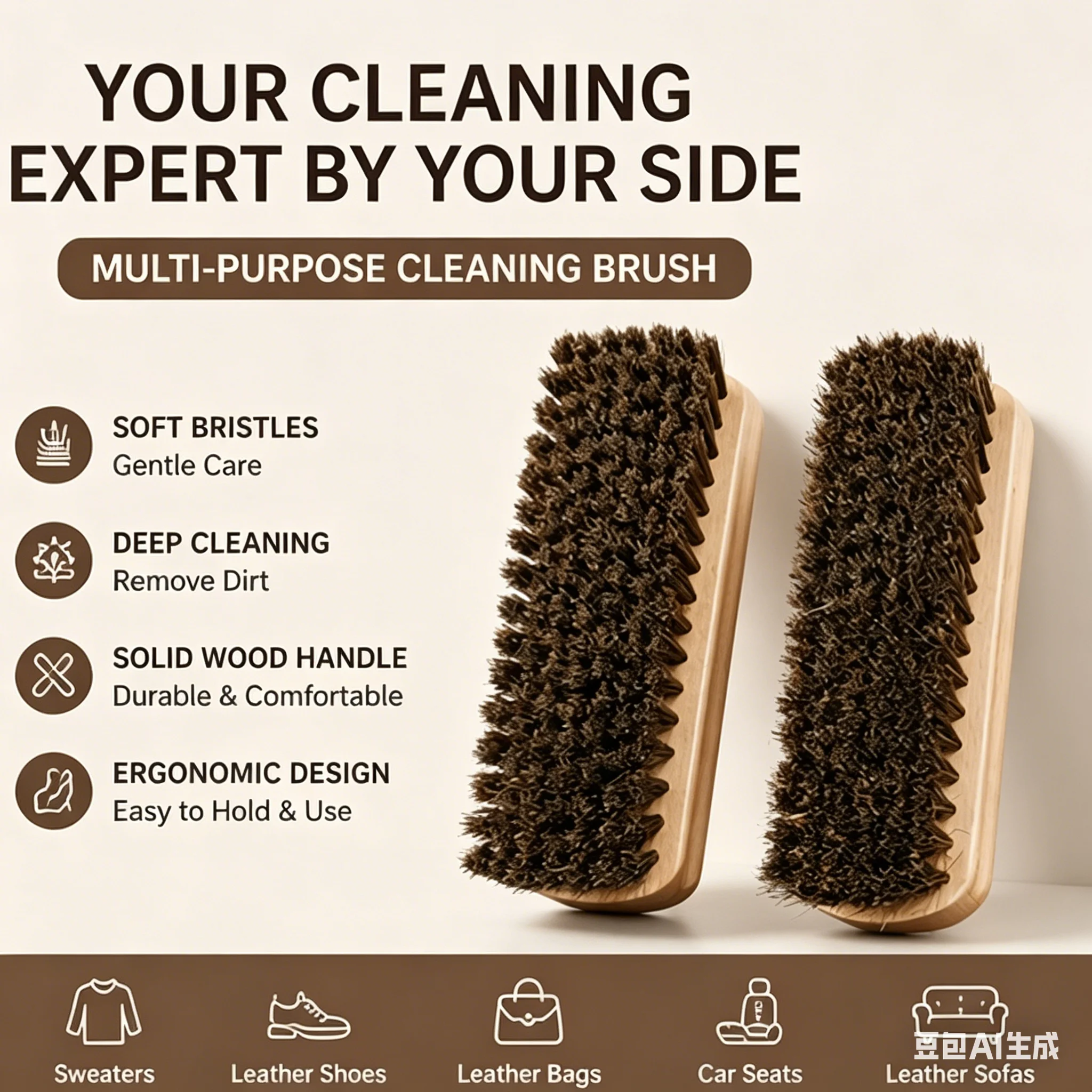 Horsehair Shine Shoes Brush Ki - огляд і ціна Brushing Boot Horse